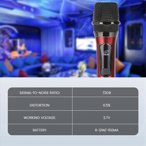 Draadloze One-To-Two Home Microfoon 6.35 Interface Professionele Handheld Microfoon voor KTV Performance Stage Rood 1