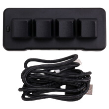 MK424BT 4-Toetsen  Aangepast Toetsenbord met Mechanische Blauwe Schakelaar  + USB-Verbinding voor Office Game Multimedia A