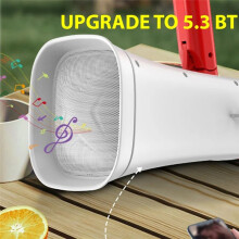 Solar-Megaphon-Lautsprecher, Tragbar, Kabellos, BT PA Bullhorn, Aufnahmelautsprecher für Den Außenbereich, Multifunktionaler Handverstärker, B