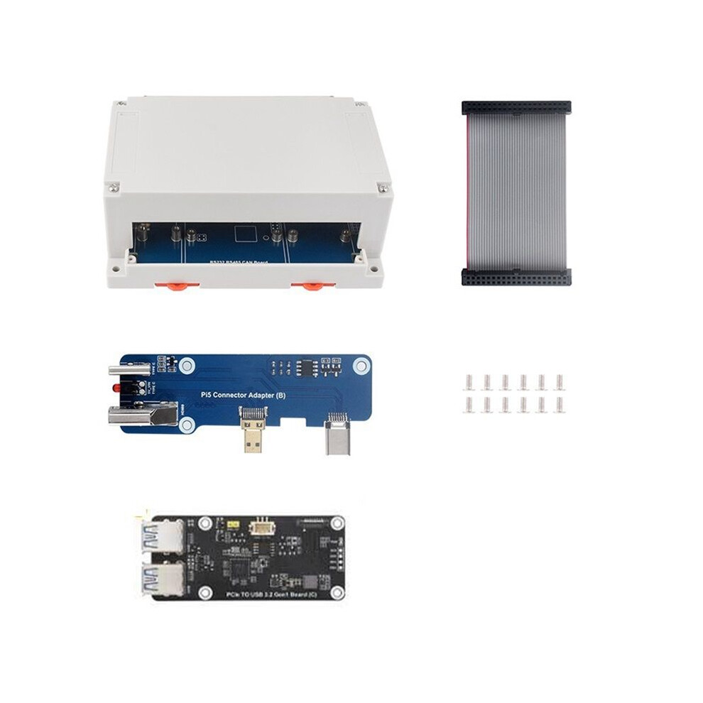 Isolated Rs232/Rs485/Can/Can Fd Expansion Board For Raspberry Pi 4/5 Expands 2Xrs485+1Xrs232+1Xcan Fd+1Xcan With Case D 6031926500514