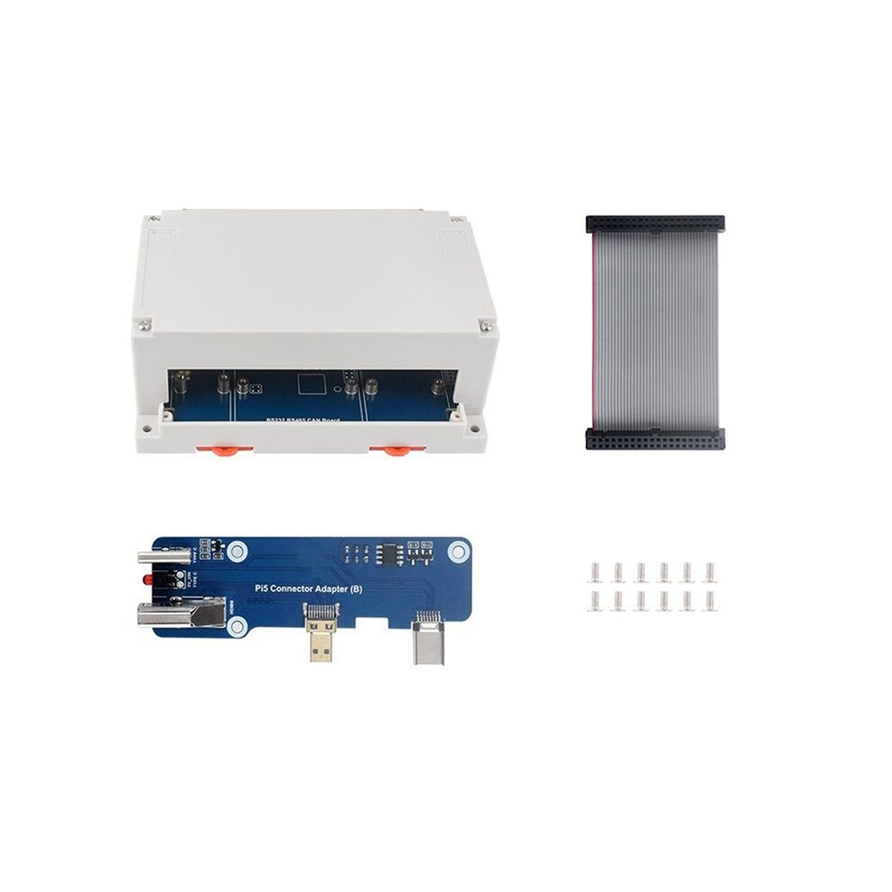Isolated Rs232/Rs485/Can/Can Fd Expansion Board For Raspberry Pi 4/5 Expands 2Xrs485+1Xrs232+1Xcan Fd+1Xcan With Case A 6032904267481
