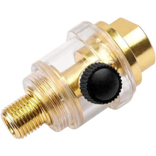 Pneumatic Tool Oil Lubricator 14Inch Thread Mini, Transparent Case, Automatic Oil Supply, Reduces Refills, Longevity 1