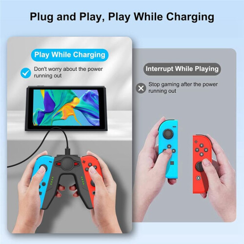 Game Controller Oplaadstation Grip met LED-Indicator voor   Joy Con  Oplader Controller Accessoires 2