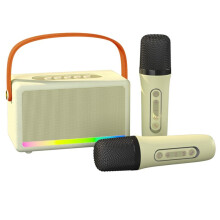 Karaoke-Machine voor Kinderen, Volwassenen, Draagbare -Karaoke-Luidspreker met Draadloze Microfoon, LED-Licht voor Banketten,A