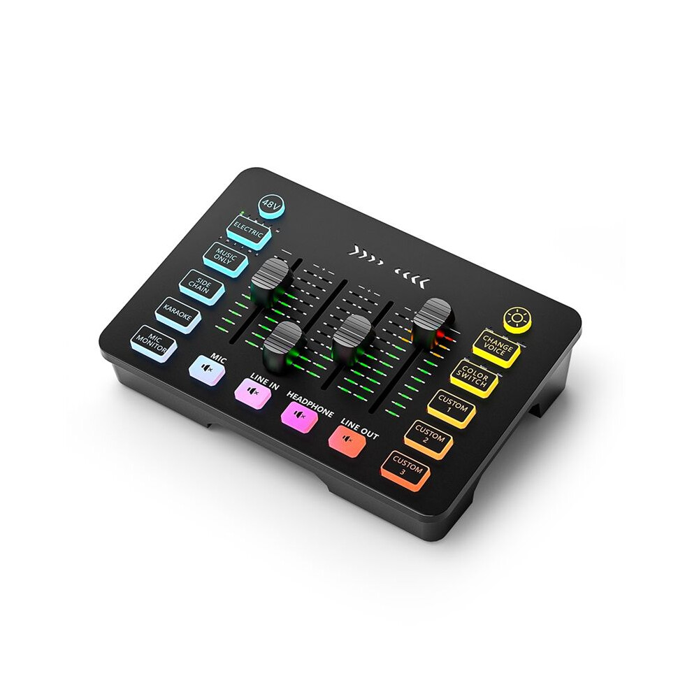 Sound Card Audio Mixer Rechargeable Audio Interface Mixer With Xlr Microphone Interface For Podcasting/Recording Light 6034067736712