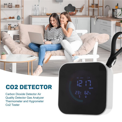 Kooldioxidedetector Luchtkwaliteitdetector Gasanalysator Thermometer en Hygrometer Co2-Tester 1