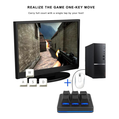 6 Key  Keypad Wireless USB Gaming Keyboard Macro Customized Programmable OSU Keyboard for Video Games Office Work 2