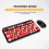 Retro 75-Key Wireless Full Size Gaming Keyboard Mouse Set Ergonomic Design 11