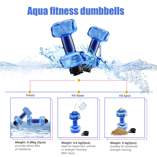 Multi-Purpose Water Dumbbells - Build Muscle Without Joint Strain 1