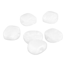 6 pièces de poignée de mécaniques de guitare en plastique blanc, forme semi-circulaire, pour guitare électrique et classique