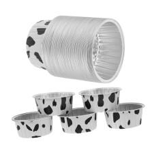 50 Pack Aluminum Foil Baking Cups Heat Resistant Tart Molds for Oven Puddings Muffins Egg Tarts