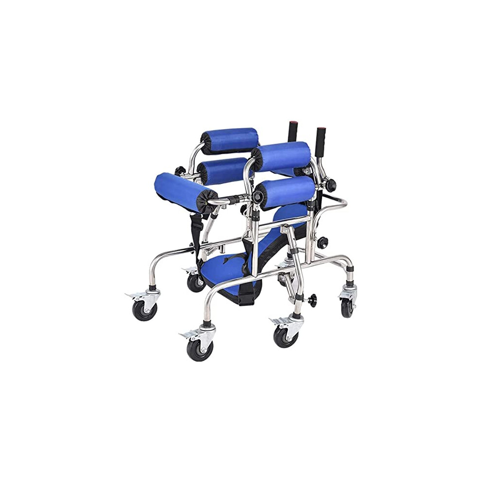 Children's Rollator Walker Folding Aid With Padded Seat And Backrest Height And Width Adjust For CP Elderly