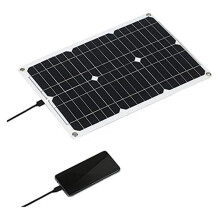 Flexible Solar Panel With 2 USB Ports And 20A Solar Charge Controller, Portable Battery Charger For Car And Yacht