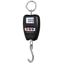 200kg Digital Hanging Scale With LCD Display Heavy Duty ABS Hook Design For Commercial Use Black