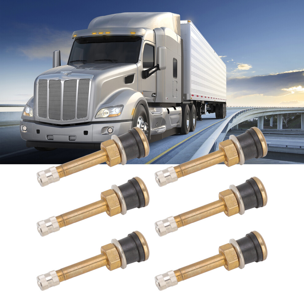Heavy Duty Brass Valve Stems 10 Pcs For Tubeless Truck Tires Straight Clamp 8761375355738