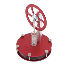 Stirlingmotor mit niedriger Temperaturdifferenz, 13x9 cm, Rot 245 g