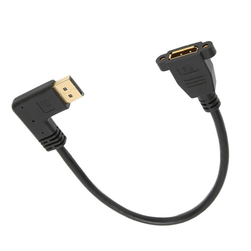Καλώδιο DisplayPort με γωνία, επιχρυσωμένο διπλής οπής, με δυνατότητα κλειδώματος, 1