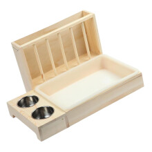 Large Capacity Vertical Food Dispenser SpillProof Removable Tray Food Container For Bird Cage Habitat Airlines