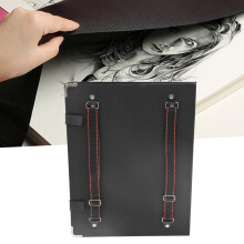 Étui pour portfolio d'art léger 15,7 po x 11,8 po, sac de transport plat en bois synthétique