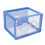 Perspective Hole Mini Betta Tank Stackable Design Blue for Office Desk 3