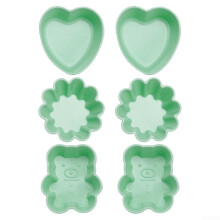 Silicone Baking Cups 6 Pack Green Reusable Heat Resistant Cupcake Molds Dishwasher Safe