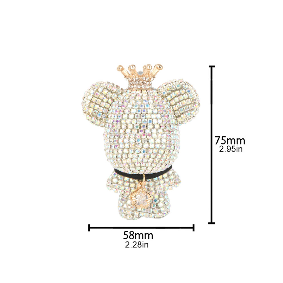 Cute Bling Bear Car Vent Clip Air Freshener With Fragrance Tablet 6911382224509