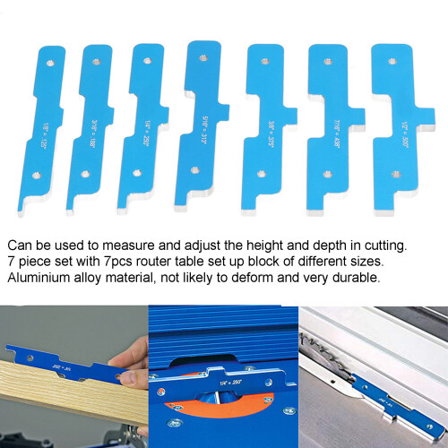 7Pcs Aluminum Router Table Setup Bar Set for Precise Milling and Cutting Tasks 2