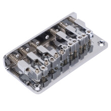 Puente de metal para seis cuerdas, selleta ajustable, plateado