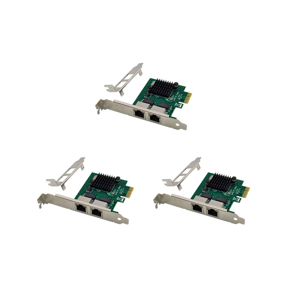3X Bcm5718 Gigabit Server Network Card Pci Express X1 Dual Port Network Adapter Card Compatible With Wol Pxe Vlan 6031601114708