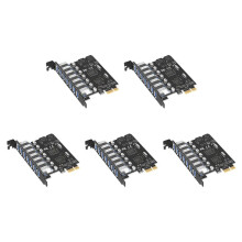 5X USB 3.0 PCI-E Erweiterungs Karten Adapter 7  Hub Adapter Externer Controller PCI-E Extender PCI Express Karte für Desktop