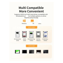ORICO HDD Docking Station 5 Bay Personal Storage Hard Disk Cabinet Xternal Multi Bay Hard Disk Compartment EU Plug