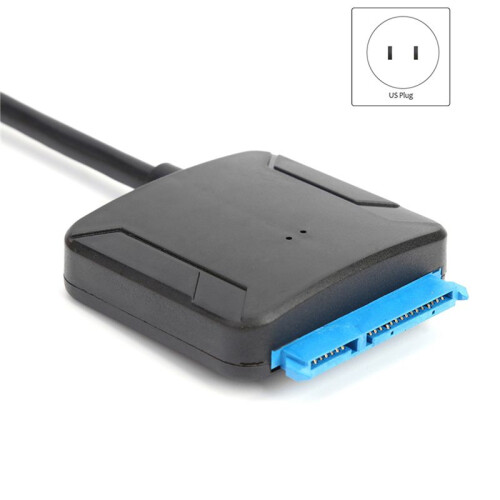 6X USB to  Data Cable, 2.5/3.5 Inch USB3.0 Easy Drive Cable  Hard Disk Adapter Cable(US Plug) 1