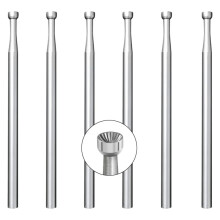 6 Stück 2,3 mm Rundfräser - 3/32 Zoll Schaft Drahtrundfräser Schmuckfräser für Steinschneideherstellung