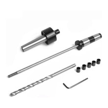 Kit de Fuso de Lápis com 5 Buchas, Broca de 7 mm e Protetor de Fuso, MT2 para Marcenaria
