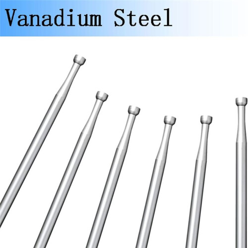 6 Peças de Rebarbas de Copo Redondo de 2,3 mm - Brocas Redondas de Fio de Haste de 3/32 Polegadas para Fabricação de Lapidação 1