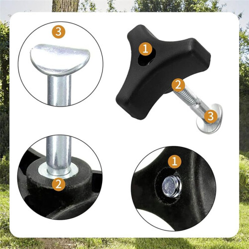 5PCS Universal Handrail Handle Lawn Mower Kit, Replacement Blades, Grass Catcher, Wheels 1
