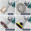 Kit de Porca de Flange de 8 Peças de 5/8 Polegadas-11, Conector de Eixo de Extensão de Rebarbadora com Chave Ajustável de Rebarbadora 4