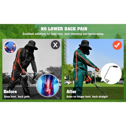 String Trimmers Handle,Lawn Trimmer Handle Grip Ergonomic Trimmer Grip Weed Eater Handle Trimmer Handle for Weed 2