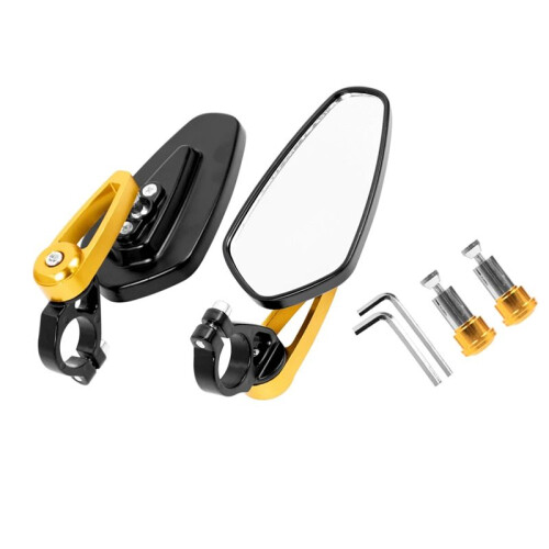Bicycle Handlebar Reflector Rear View Mirror Safety Adjustable Rotatable Mirror Electric Scooter for /Pro,Yellow 1