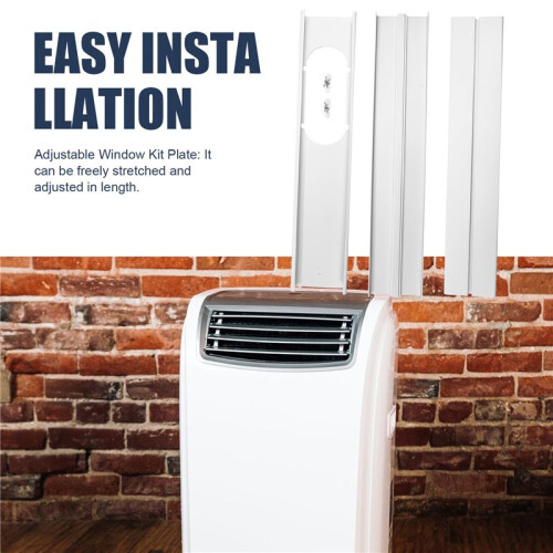 Portable Window Adaptor Window Slide Kit Plate Adjustable Air Conditioner Window Kit Practical Slide Plate Wind Shield 2
