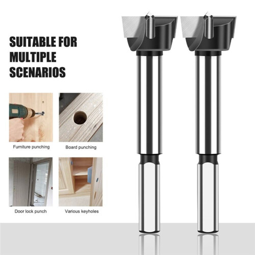 Triangular Shank Carbide Wood Drill Bits Wood Hole Opener Hinge Hole Opening Tool Flat Wing Drill 2