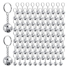 96 Stück -Diskokugel-Schlüsselanhänger, Discokugel-Geschenke, Spiegel, 70er-, 80er- und 90er-Jahre-Disko-Schlüsselanhänger, Großpackung,