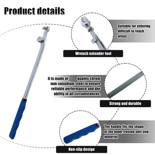 Wrench Extender Tool Bar 15inch Universal Torque Adaptor Wrench Extension Torque Amplifier Tool Spanner Extender Tool 2
