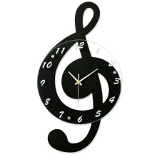 Orologio da Parete con Note Musicali per Soggiorno, Orologio da Parete per Decorazione Della Casa, Orologio da Parete Silenzioso Anti-Perforazione,