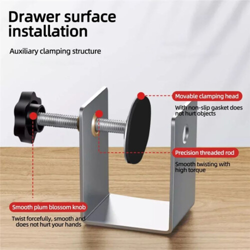 C Clamp Cabinet Hardware Jig Drawer Fixing Clip for Install Door Drawer Flexible Woodworking Tools 4PCS Basic 2