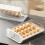 Egg Storage Box Odor-Proof Egg Rack Stackable Egg Rack Organizer for Refrigerator with Auto Rolling Feature A 2