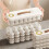 Airtight Food Storage Container-Stackable Dumpling & Cookie Carrier with Lid and Handle,Ideal for Kitchen Organization B 5