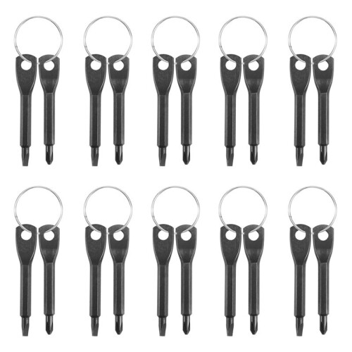 10 Set Portable Screwdriver Tool Outdoor EDC Multi-Function Tool Flat- Screwdriver Phillips Screwdriver Key Ring