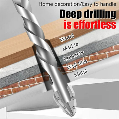 Four-Edged Eccentric Drill Bit Skewed  High Hardness Concrete Drill Bit Set Serrated Hexagonal Shank Drill Bit Set 2