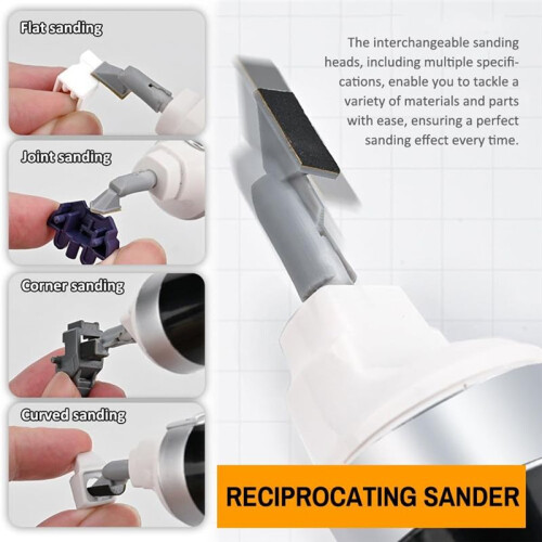 MS-148 Reciprocating Sander Two Speeds Adjustable Versatile High Efficient Battery-Powered Sanding Machine for Precise 2